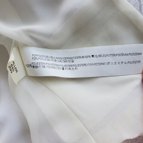 Zara Trafaluc White Textured Full Cropped Blazer Jacket M - Picture 15 of 16
